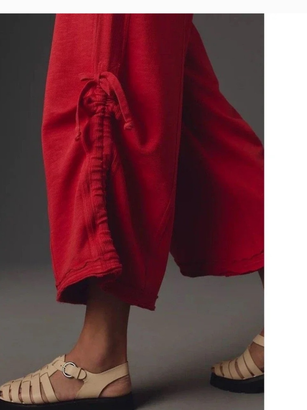 Anthropologie daily practice Red Wide-Leg ribbed Jumpsuit - Picture 5 of 10